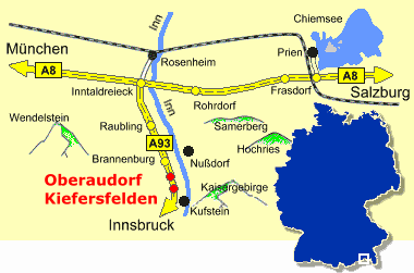 Karte Kiefersfelden und Region