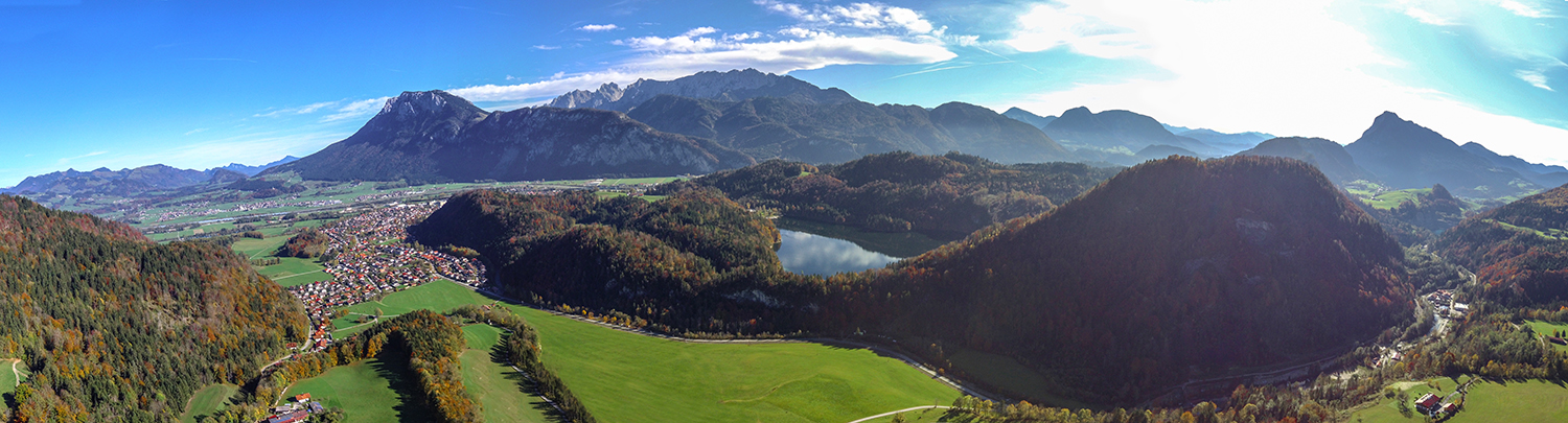 Panorama über Kiefersfelden im oberbayerischen Alpenland